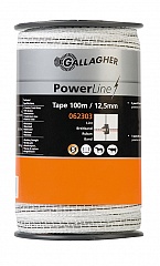 Gallagher Powerline Lint 12.5mm Wit 100m
